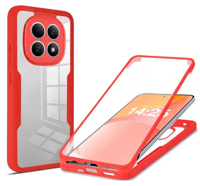 Produktbild von 360 Grad Rundum Schutz Handyhülle für Xiaomi Redmi Note 15 5G Full Cover Vollschutz Case Farbe: Rot