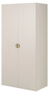 Obrázek produktu pro Selsey Moonir - Šatní skříň dvoudveřová s tyčí na šaty, 100 cm, béžová