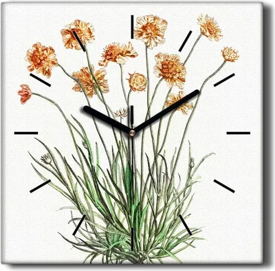 Produktbild von Coloray Hodiny Unikátní 30x30 cm  Tiché hodiny Pro obývací pokoj a kuchyň Nástěnné hodiny Plátno Černé ručičky hodin - Sázet květiny