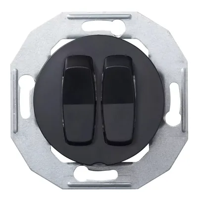 Immagine prodotto di SCHNEIDER ELECTRIC Interruttore doppio Elso, WDE011226 w.ZP nero RENOVA/ Schneider