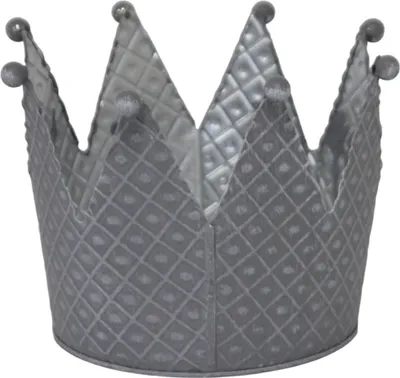 Produktbild von Pflanzgefäß Krone M Zink 11 x 16 x 16 cm grau