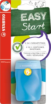Produktbild von Ergonomischer Dosen-Spitzer für Linkshänder - STABILO EASYsharpener - 3 in 1 - blau