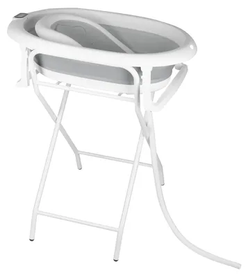 Produktbild von Babybadewanne, ergonomischer Badewannensitz, integriertes Thermometer, GRAU