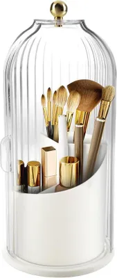 Produktbild von Kosmetik-Organizer - 360-Grad-Rotations-Box - Schönheitsroutine - 12,2 x 27 cm - Helle - Kunststoff