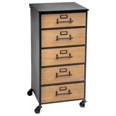 Produktbild von Chiffonnier "baris" schwarz 5 schubladen - Atmosphera créateur d'intérieur