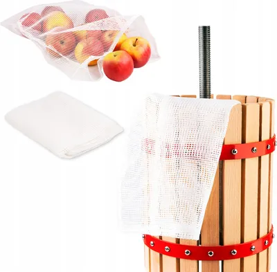 Zdjęcie produktu dla SuperButelki - Worek filtracyjny 12l, do pras ramowych i śrubowych, filtracji owoców i warzyw, trwały, mocne szwy, uniwersalne zastosowanie
