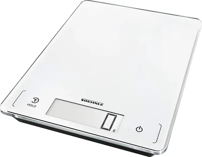 Produktbild von Digitale Küchenwaage bis 20 kg, 1 g Genauigkeit, LCD Display, Tara Funktion, Hold Funktion, Sensor Touch, Extragroße Wiegefläche