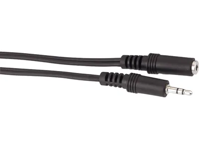 Immagine prodotto di Cavo di prolunga stereo, 1x spina jack da 3,5 mm 1x presa jack da 3,5 mm nera - Lunghezza: 10,00 m