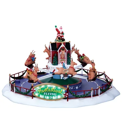 Productafbeelding van Kerstfiguur Reindeer on holiday with 4.5v adaptor Lemax