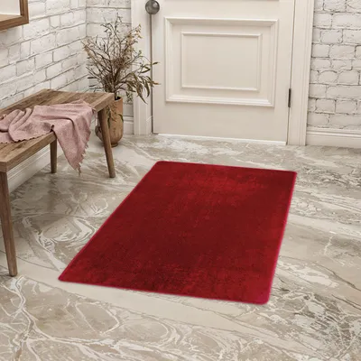 Immagine prodotto di Teppium Tappeto Lavabile a Pelo Corto Antiscivolo e Morbido Design Moderno Unito per Soggiorno e Camera da Letto, Dimensioni: 60x100 cm