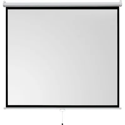 Produktbild von celexon basic Rollo-Leinwand 110" | 200x200 cm 1:1 | ausziehbare Full-HD 4K Beamer-Leinwand für Heimkino oder Büro-Präsentationen | Projektionsleinwand geeignet zur Deckenmontage oder Wandmontage