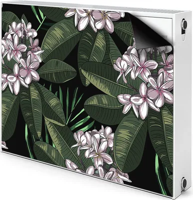 Produktbild von Magnet Radiator Magnet Mat Heizkörper Heizung Verkleidung Abdeckung 110x60 cm  - Exotische Blumen