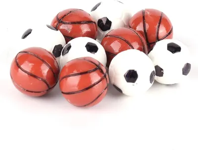 Zdjęcie produktu dla 10 sztuk 1:12 model piłki do domku dla lalek, miniaturowa żywica, piłka nożna, koszykówka, zabawka do dekoracji domku dla lalek