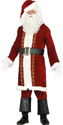 Produktbild von Vysoce kvalitní kostým Santy se zlatým pokovením pro muže červené a bílé barvy