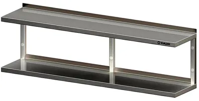 Immagine prodotto di Scaffale a parete doppio con angolari 2000x300x400 mm regolabile in altezza, saldato