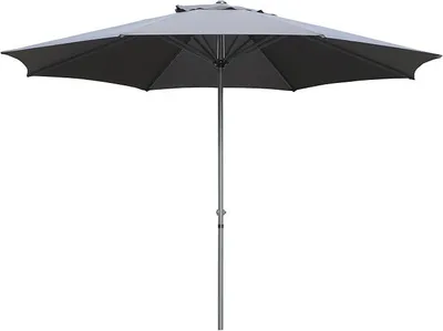 Produktbild von Sonnenschirm New Sunny 400 cm Anthrazit Rund | UV Schutz 50+, Kurbel, Kurbelschirm, Marktschirm, Garten