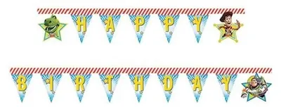Happy Birthday-Girlande, lizenziert, 2,40 m Länge