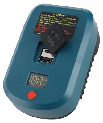 Produktbild von Batterieadapter Digitalanzeige 18V Li auf USB Typ C Ausgang für BL1830 BL1850 BL1840