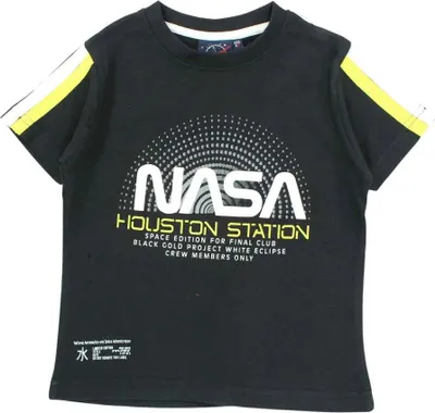 Produktbild von NASA Space Center Jungen kurzarm T-Shirt – Schwarz / 128