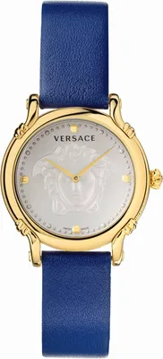 Productafbeelding van Versace dameshorloge, polshorloge, leren band, veiligheidsspeld, model VEPN00420