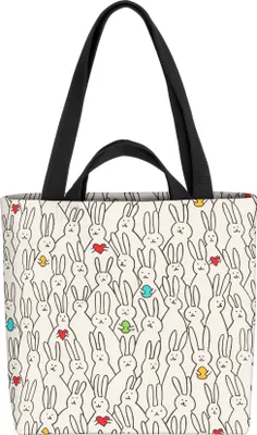 Produktbild von VOID Hasen Herzen Ostern Tasche 33x33x14cm,15l Einkaufs-Beutel Shopper Einkaufs-Tasche Bag