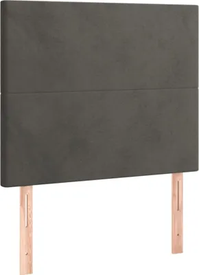 Image de Tête de lit Gris foncé 80x5x118/128 cm Velours