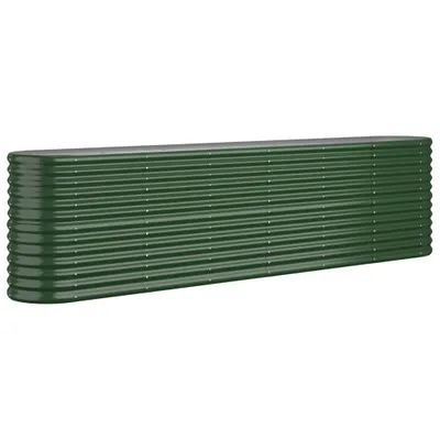 Zdjęcie produktu dla vidaXL Podwyższone łóżko Stal malowana proszkowo 260x40x68 cm Zielony