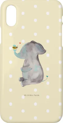 Produktbild von Mr. & Mrs. Panda Iphone 10 Handyhülle Elefant Biene - Gelb Pastell - Geschenk, Hochzeitsgeschenk, Hülle, Liebesbeweis, Lustige Sprüche, Liebesspruch, Liebe, Handy, Cover