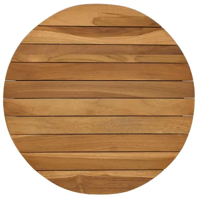 Immagine prodotto di vidaXL Piano del tavolo, diametro 40 cm, altezza 3,5 cm, rotondo, legno di teak massello, colore naturale