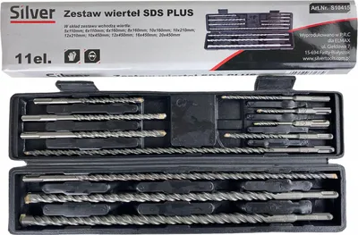 Obrázok produktu pre Sada vrtákov SilverTools SDS+ S10415, 11 ks v kufríku