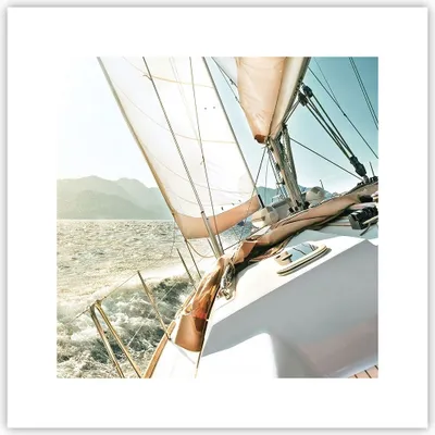 Produktbild von Poster - Poster ohne Rahmen - Yacht Segeln So - 30x30 cm - Wand Bild - Wanddeko - Wandbilder - Kunstposter - Wandposter - Bilder - Kunstdruck - Wanddekoration - Wandbild - P2XAC30x30-4847