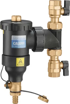 A close-up studio shot of a Caleffi DIRTMAG Schlammabscheider.