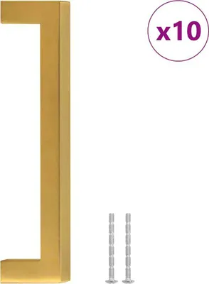 Produktbild von vidaXL Möbelgriffe 10 Stk. Golden 128 mm Edelstahl
