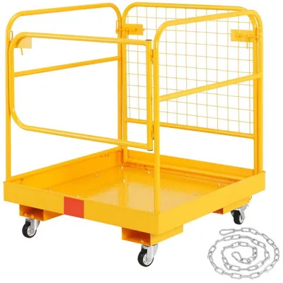 Immagine prodotto di Piattaforma elevatrice 92x92cm - Cesto di lavoro in Q235B - Cesto di sicurezza - Portata massima fino a 544 kg - Piattaforma pieghevole per 1-2 persone - Carrello elevatore - Altezza di lavoro sicura. Capacità di carico fino a 544 kg - Piattaforma di lavoro pieghevole per 1-2 persone - Carrello elevatore - Altezza di lavoro sicura.