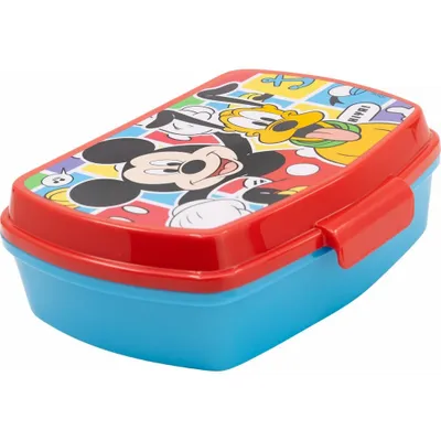 Image de Disney Mickey Mouse Boîte à goûter pour enfants - Boîte à déjeuner Boîte à goûter scolaire