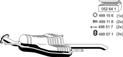 Produktbild von ERNST 052191 Endschalldämpfer für OPEL Astra G Limousine (T98) Auspuff