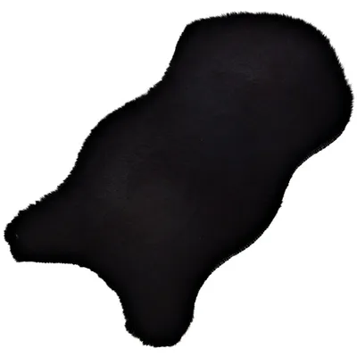 Immagine prodotto di Piccola pelliccia decorativa a pelo corto come imitazione di pelliccia in 50 x 25 cm nero