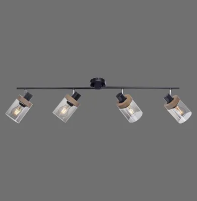 Produktbild von JUST LIGHT PASQUAL Deckenleuchte E27 max.160W 4-fach schwarz 11313-18