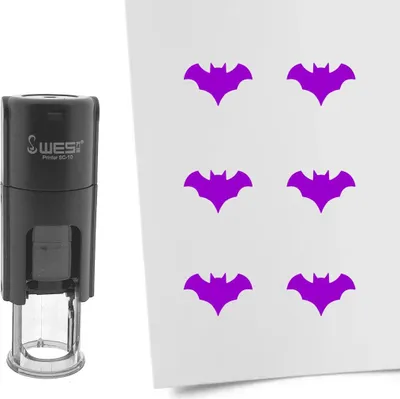 Zdjęcie produktu dla CombiCraft Stempel 10mm okrągły fioletowy tusz - za 1 sztukę