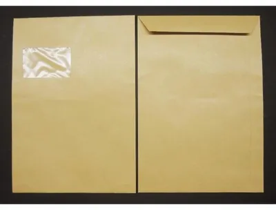 Produktbild von Versandtaschen C4 90g/qm gummiert Fenster VE=250 Stück braun
