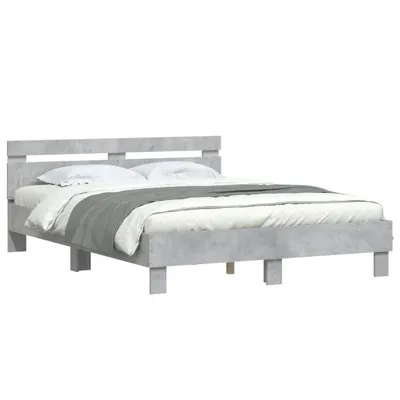 Immagine prodotto di vidaXL Giroletto con testiera grigio cemento 140x190 cm materiale a base di legno