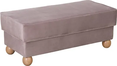 Produktbild von Max Winzer Hocker Harvard - Samtvelours rosé - Maße: 110 x 51 x 49 cm