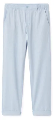 Produktbild von Celio Dolinco Herrenhose aus Leinen-Baumwoll-Mix, blau, gerader Schnitt, Größe 46 (US)