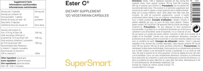 Obrázok produktu pre SuperSmart Ester C - doplnok stravy - 120 vegi kapsúl