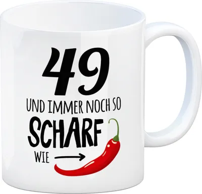 Produktbild von 49 und immer noch so scharf wie Chili Tasse Kaffeetasse