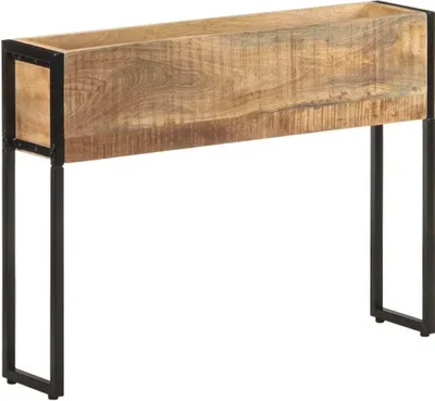Image de Jardinière 90x20x68 cm Bois de manguier brut