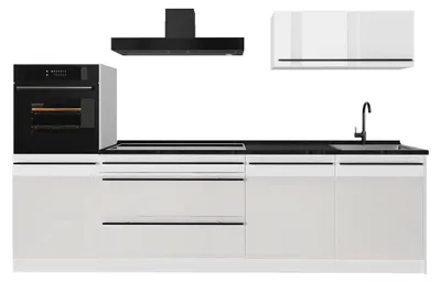 Imagen del producto de Mueble de cocina Vicco R-Line Blanco alto brillo/Blanco 280 cm encimera Antracita, Model 66505