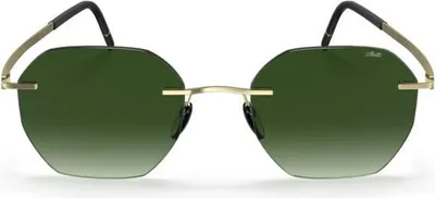 Produktbild von Silhouette CABRILLO RIMLESS 8748 CHAMPAGNE - BLACK/GREEN GRADIENT einzigeGröße Uni Sonnenbrillen