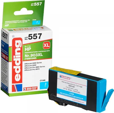 Obrázek produktu pro edding EDD-557 cyan Tintenpatrone ersetzt HP 903XL (T6M03AE)