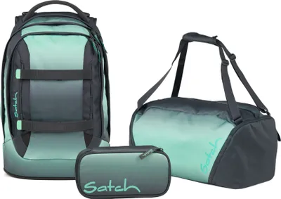 Produktbild von Satch, Schulrucksack-Set PACK Gradient Mint 3-teilig, ab 5. Klasse